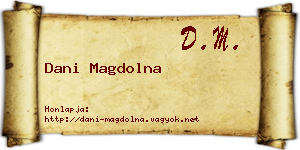Dani Magdolna névjegykártya