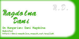 magdolna dani business card